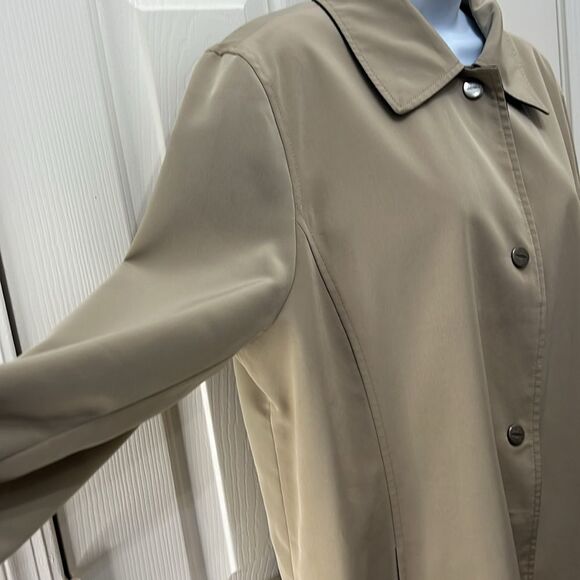 Jacket Raincoat Reversible Waterproof Natural Tan Beige Black Roll Up Sleeve - Picture 3 of 17